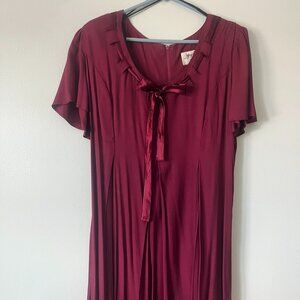 Vintage - Mini 90's era Jeffrey & Dana Burgundy Cocktail Dress